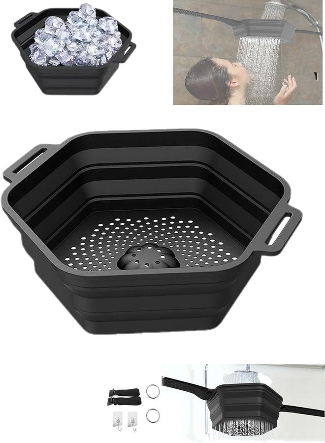 Clefairy Ice Shower Kit for Recovery, Portable Quick Ice Bath Tub, Ice Bath Chiller, Foldable Silicone Ice Shower Bath Bucket for Cold Water Therapies - Image 1